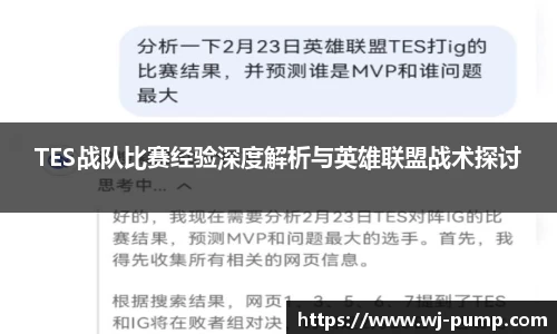 TES战队比赛经验深度解析与英雄联盟战术探讨
